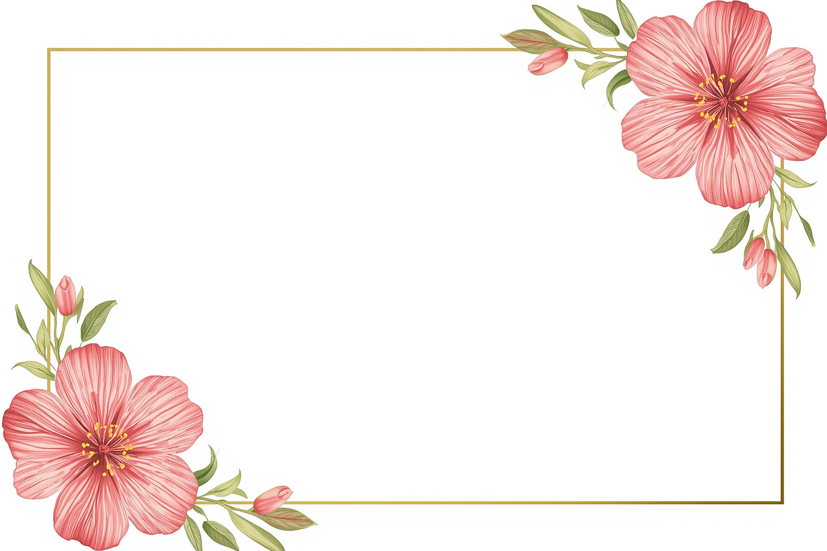 Pink Floral Watercolor Frames, an Illustration by Amazin_art (Photo 10 of 11)