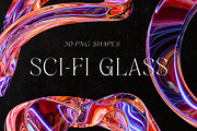 Sci-Fi Glass Abstract 3D PNG Shapes, an Object Graphic by stasylionet (Thumbnail 1 of 10)