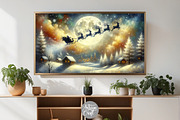 Santa flying Frame TV art background, a Background Graphic by Artisan Craft (Thumbnail 5 of 8)