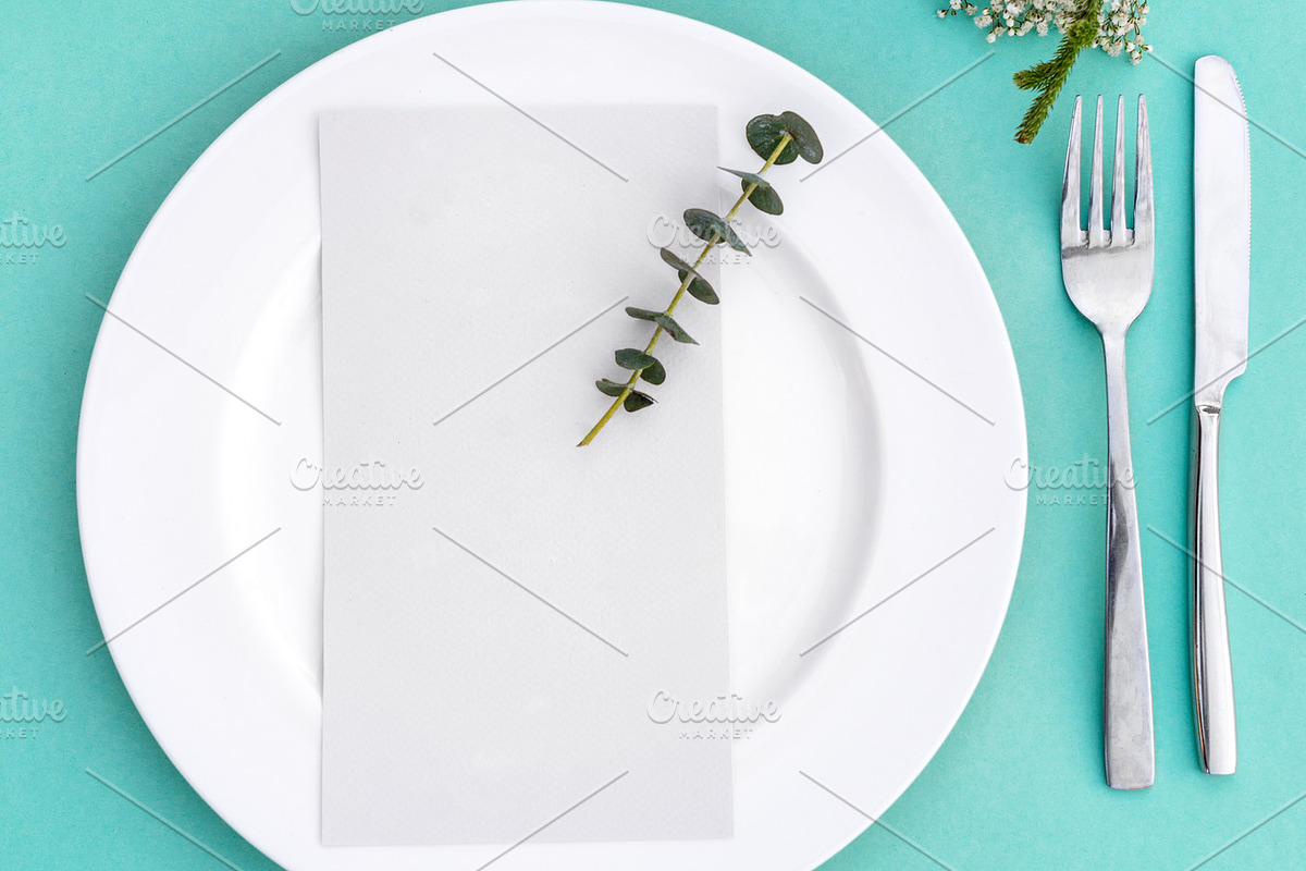 Minimalist Table Setting. Top view, a Food & Drink Photo by IMG Studio (Photo 3 of 5)
