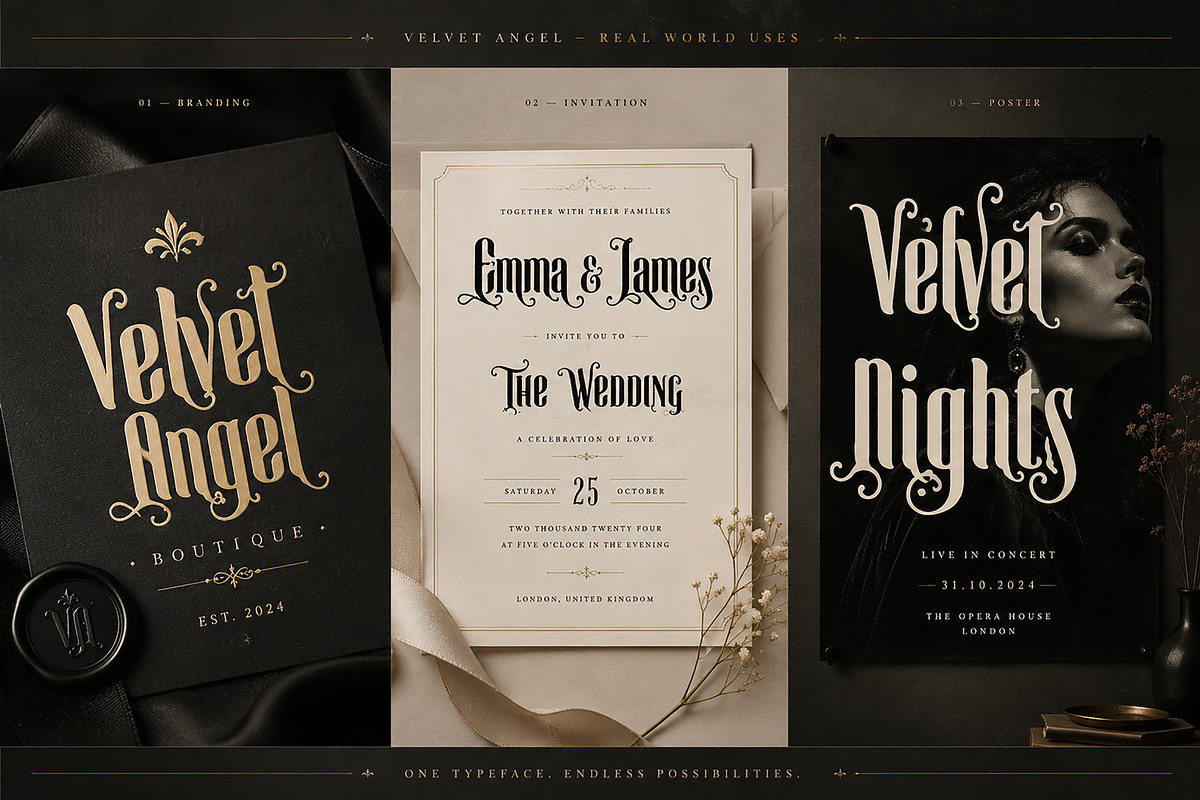 Velvet Angel – Elegant Display Font, a Script Font by Wow Magic (Photo 5 of 5)