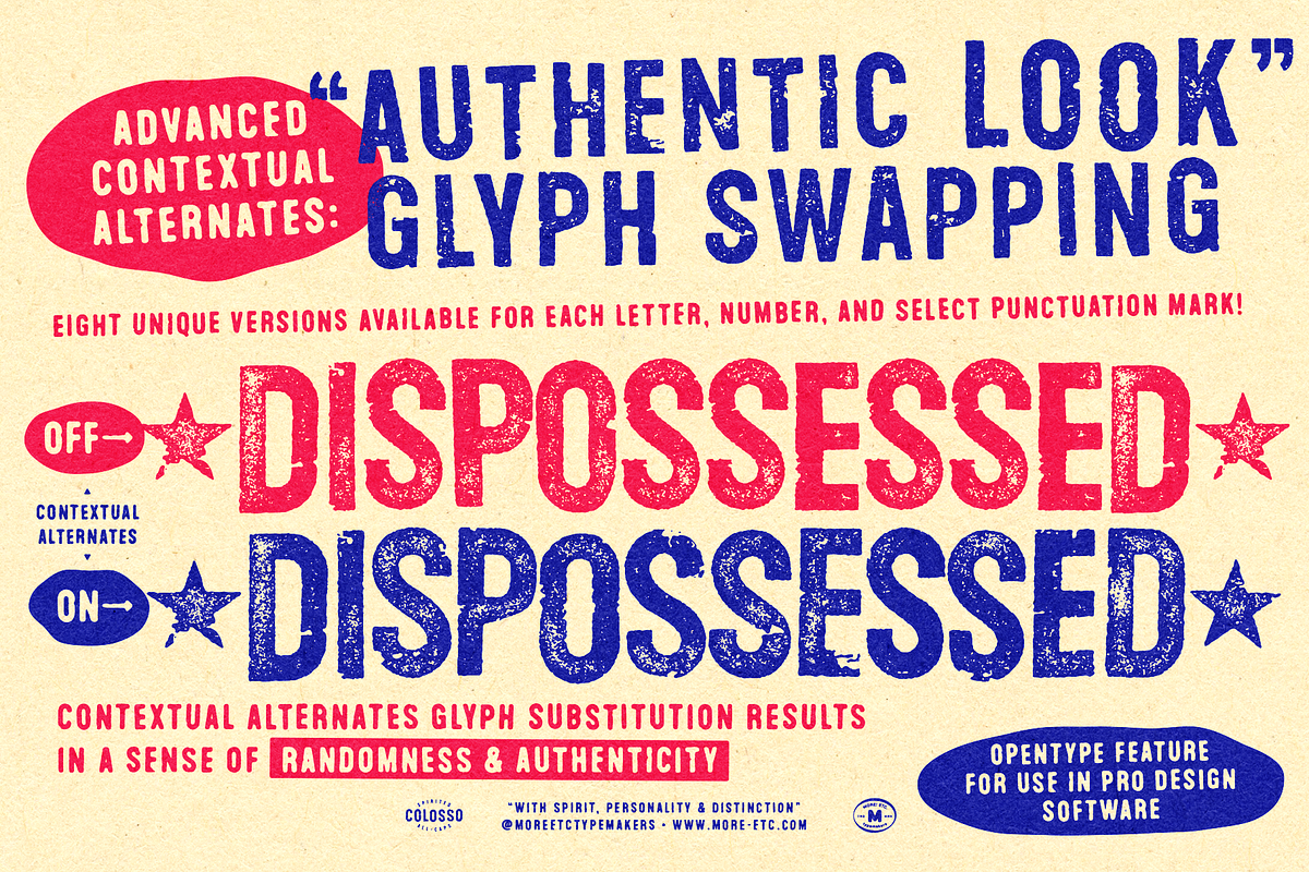 Colosso Display Font Collection, a Sans Serif Font by More Etc. Studios (Photo 6 of 19)