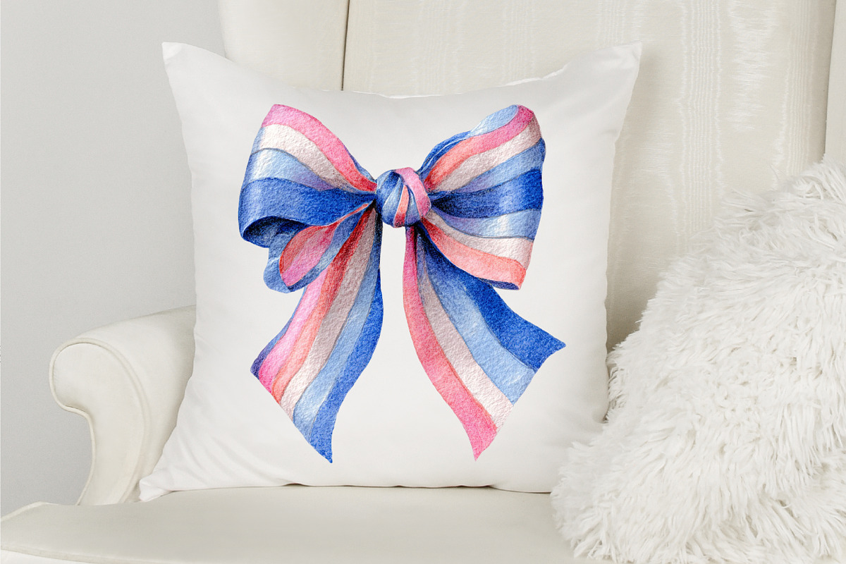 Blue Coquette Bows Sublimation, an Illustration by designcity5 (Photo 2 of 4)