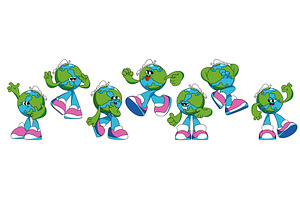 Playful planet character collection, an Illustration by art PVP - market