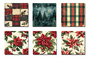 Vintage Red and Green Christmas Patt, an Illustration by Designworld (Thumbnail 2 of 4)