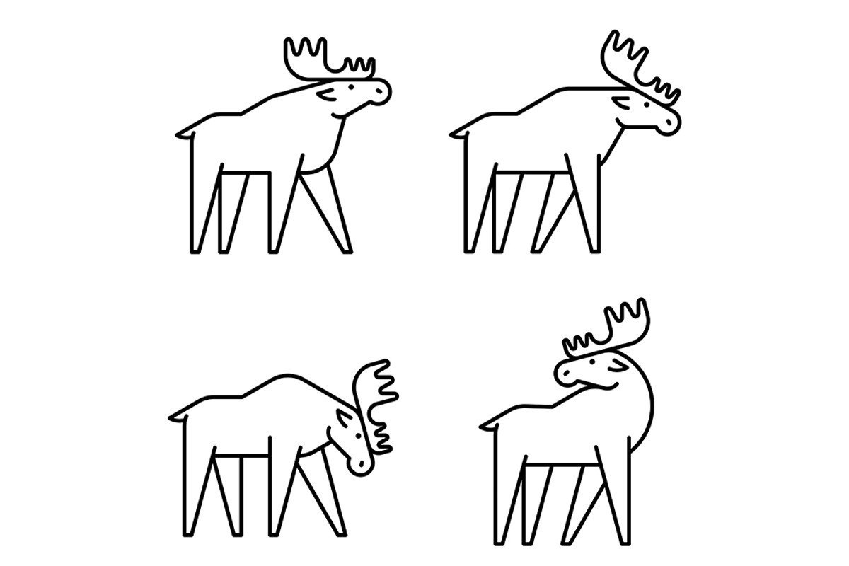 Moose Logo, a Graphic by NataliiaVolyk (Photo 2 of 6)