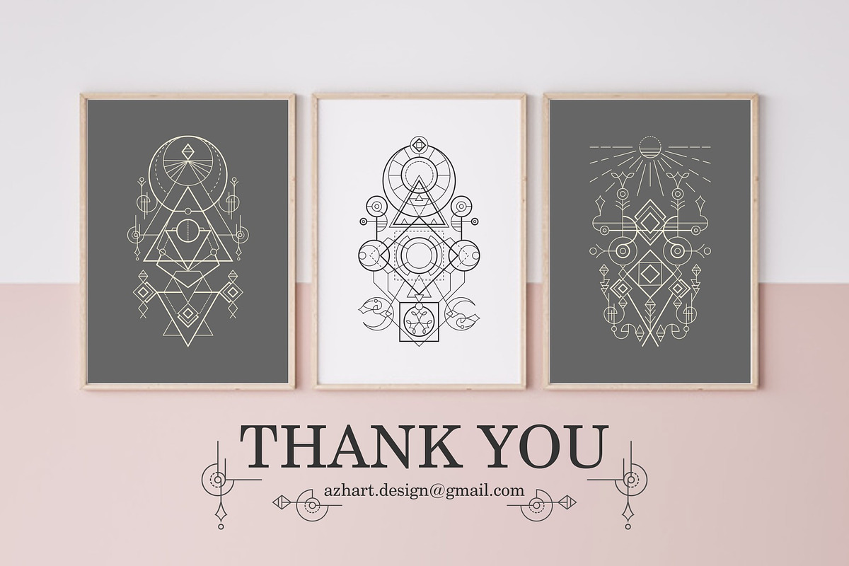 Sacred Geometry Triangle Moon, a Decorative Illustration by azhartz (Photo 4 of 4)