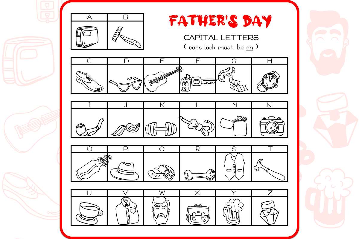 Father's Day Doodles - Dingbats Font, a Symbol Font by WADLEN (Photo 2 of 7)