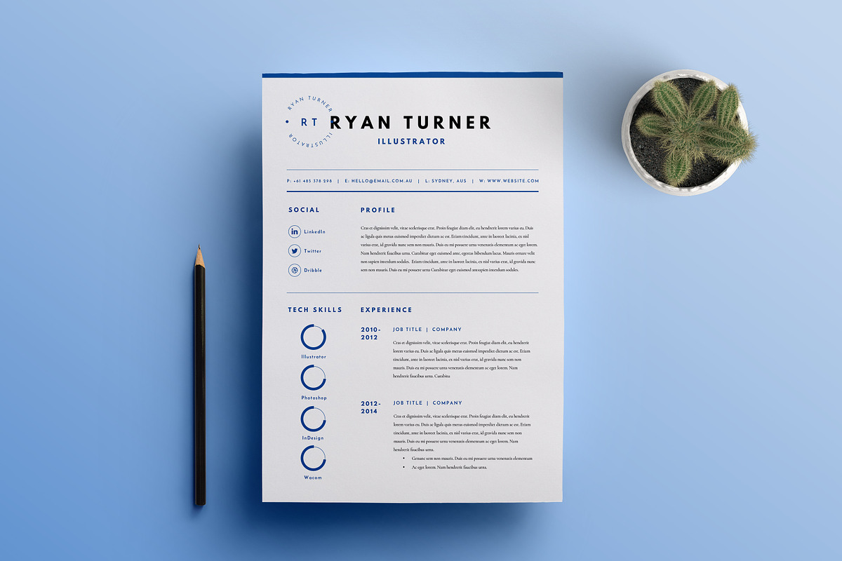 Resume Template 3 Page | CV Template, a Resume Template by The Template Depot (Photo 2 of 7)