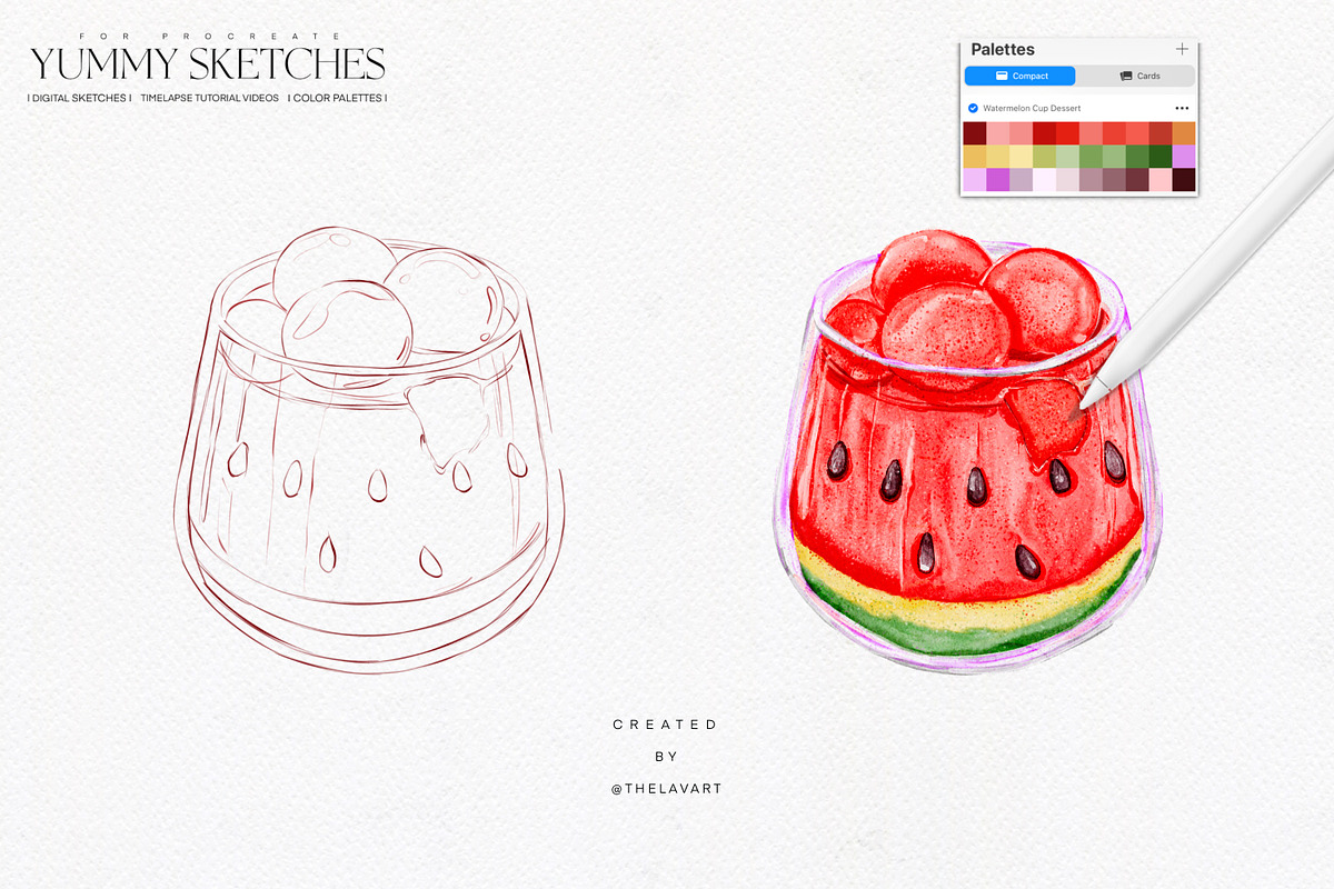 Sketches & Color Palettes Procreate, a Palette Add-On by Liquid Amethyst Art (Photo 4 of 11)
