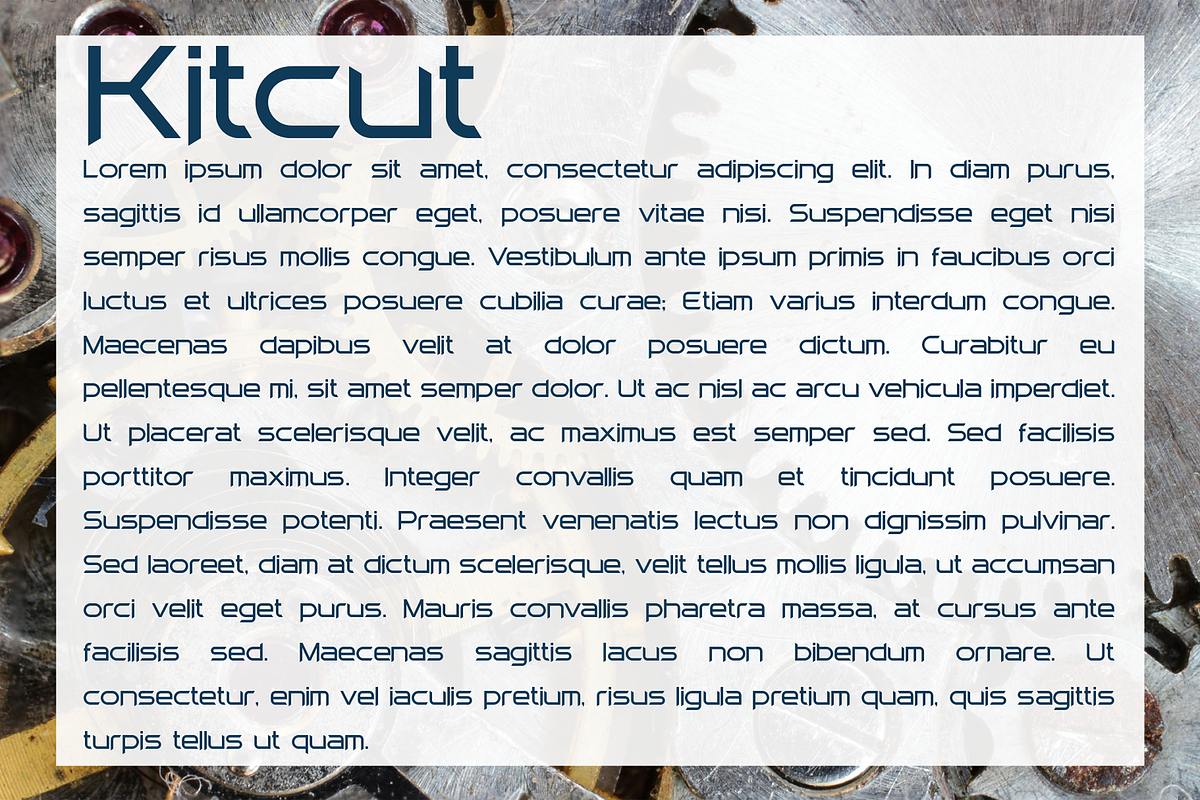 Kitcut font family, a Sans Serif Font by vlad.berla (Photo 6 of 7)