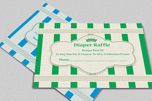 Crown Diaper Raffle Card Template