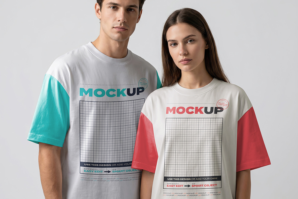 Man Woman Together Shirt Mockups, a Shirt Mockup by Luuqas Design (Photo 2 of 2)