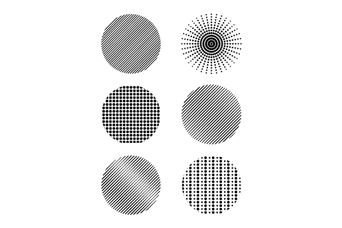 Halftone vector circles, a Texture Graphic by Optimistic shop