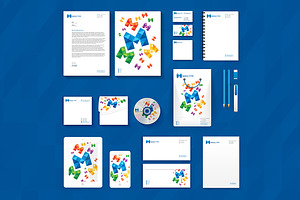 M Media Stationery + Logo