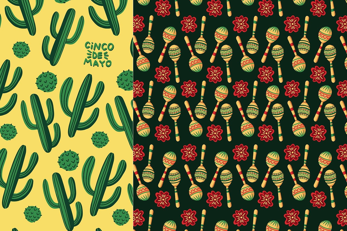 Mexican Cinco de Mayo Patterns, a Pattern Graphic by ilonitta (Photo 6 of 8)