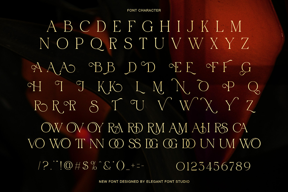 Flower Elegant Serif Font, a Serif Font by Elegant Font (Photo 8 of 8)