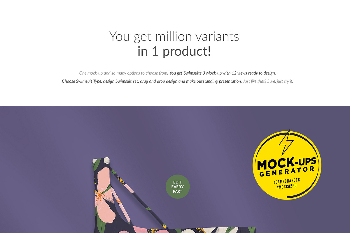 Mega Bundle Swimsuits 36x Mock-ups, a Print Template by Mocca Mockups Store (Photo 11 of 16)