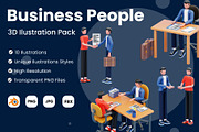 Business People 3D Illustration Pack, a Characters & Person 3D Model by novia99design (Thumbnail 1 of 6)