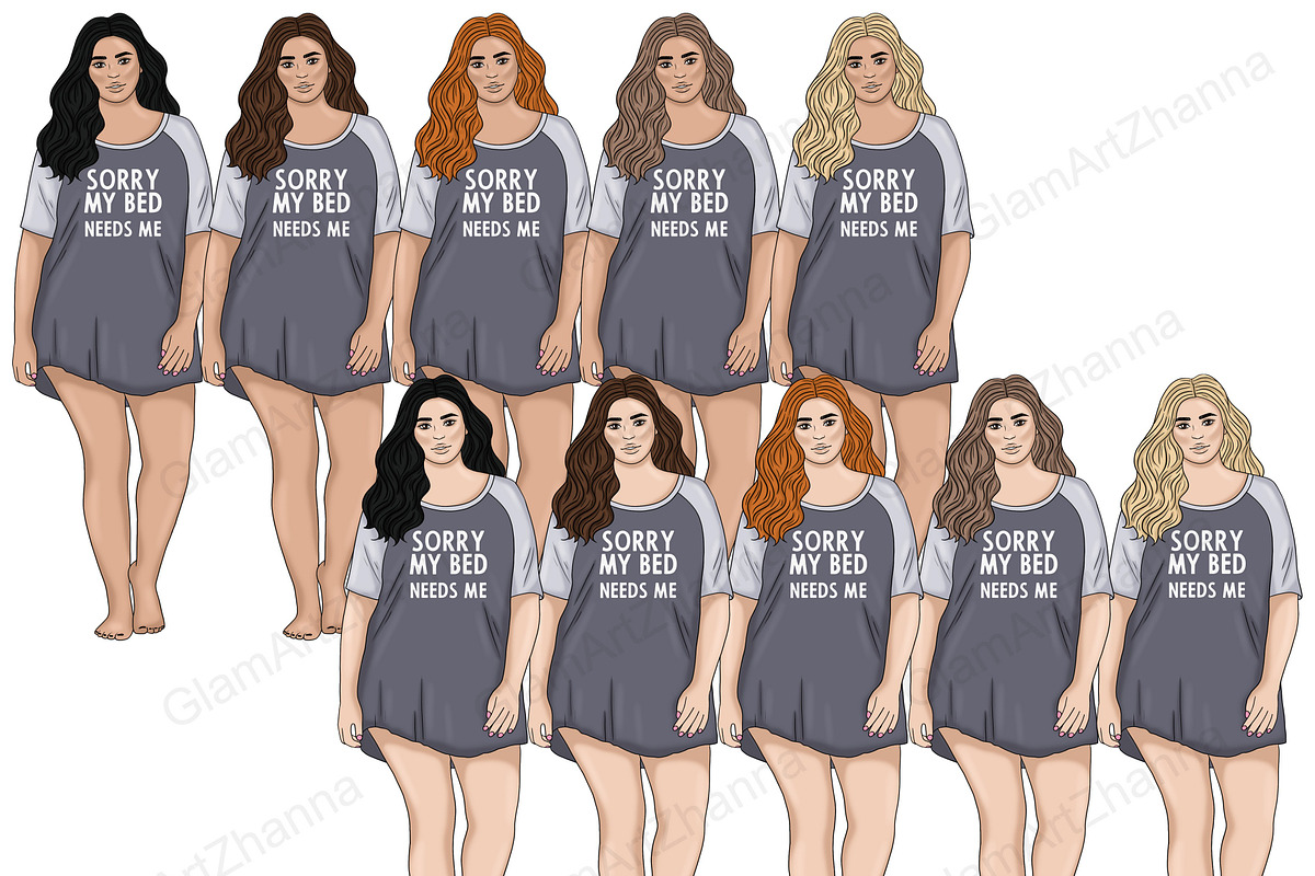 Weekend Girls Clipart, a Person Illustration by GlamArtZhanna (Photo 4 of 5)