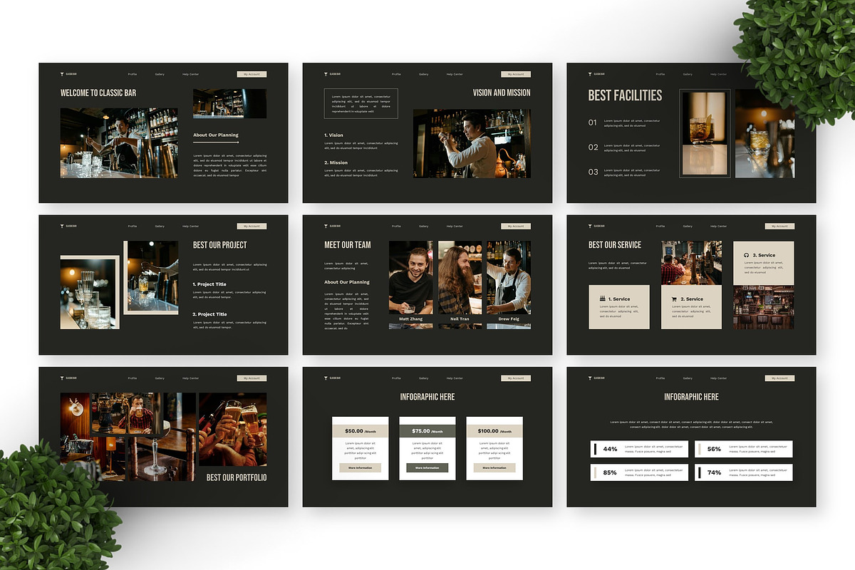 Classic Bar - Pub & Bar Powerpoint preview 3