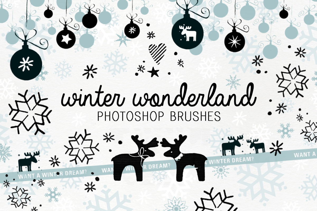 Winter Wonderland photoshop brushes, a Brush Add-On by Studio-Charlie (Photo 1 of 4)