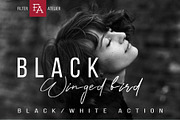 Black Winged Bird Photoshop Action, an Action Add-On by FilterAtelier (Thumbnail 1 of 7)