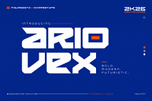 Ariovex - Futuristic Display Font
