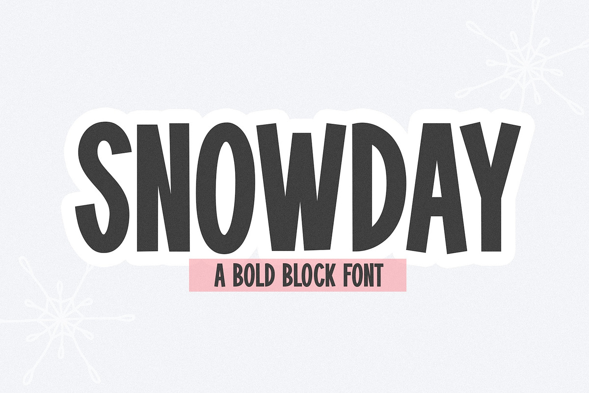 Snowday | Fun Block Font, a Font by KA Designs (Photo 1 of 9)