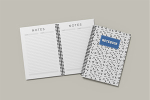 A5 Spiral Notebook Mockup