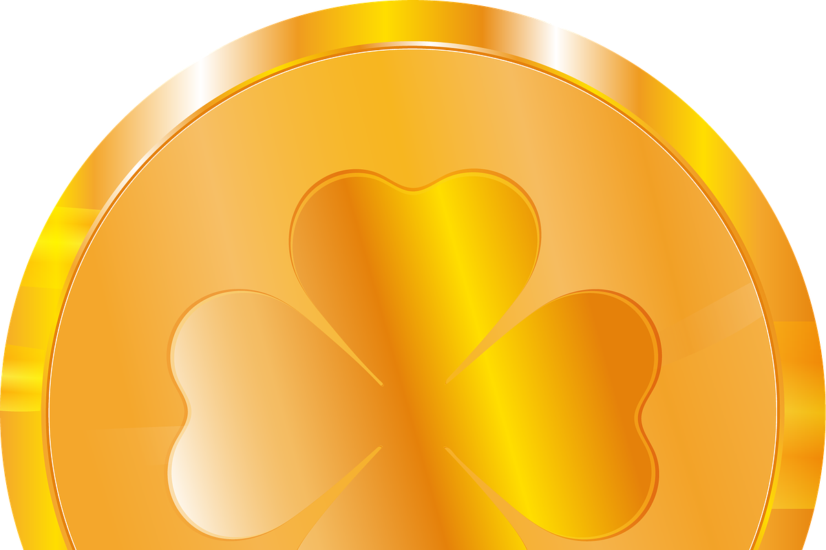 gold coin with a clover design, a Finance Illustration by JYa_Design