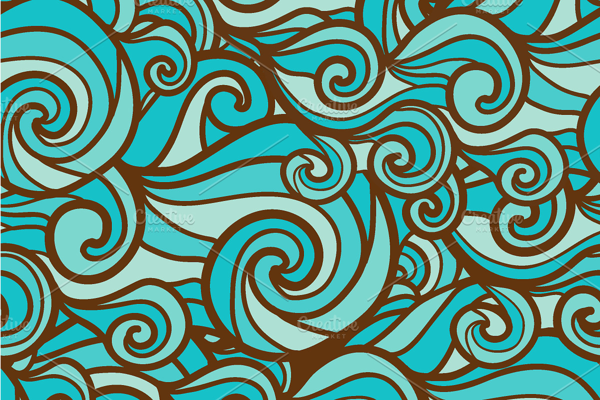 Vector abstract wave patterns. preview 2
