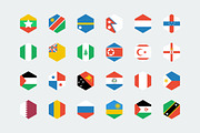 Hexagon world flags, an Icon by Xinh Studio (Thumbnail 4 of 5)