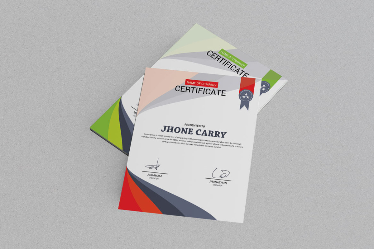 Certificate Template Design, a Stationery Template by BrandlyTemplate (Photo 3 of 6)