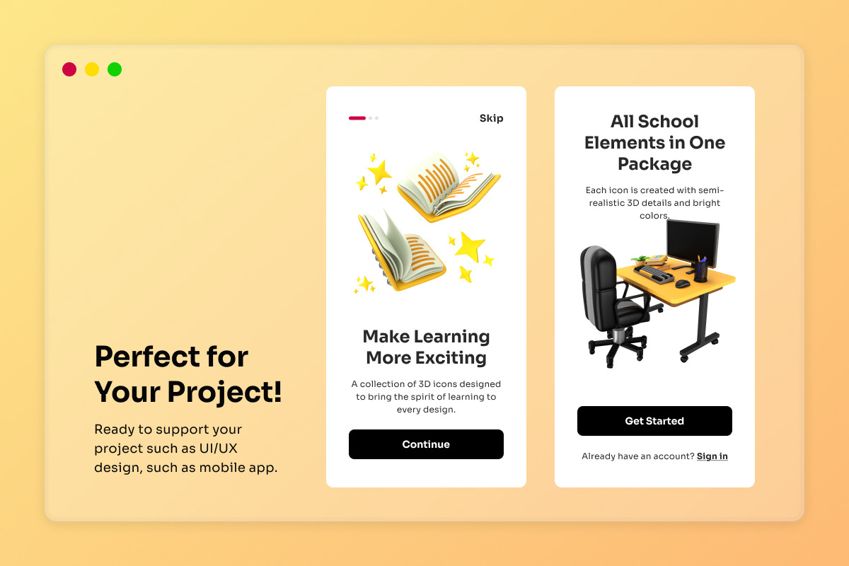 School & Classroom 3D Icon Pack, an Education Illustration by twinstd (Photo 4 of 6)