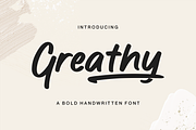 Greathy Font, a Font by Allouse Studio (Thumbnail 1 of 11)
