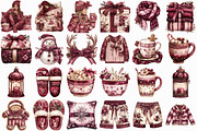 Watercolor Christmas Sleepover Clipa, an Illustration by Libby Wishes (Thumbnail 7 of 7)