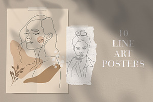 10 Line Art Posters