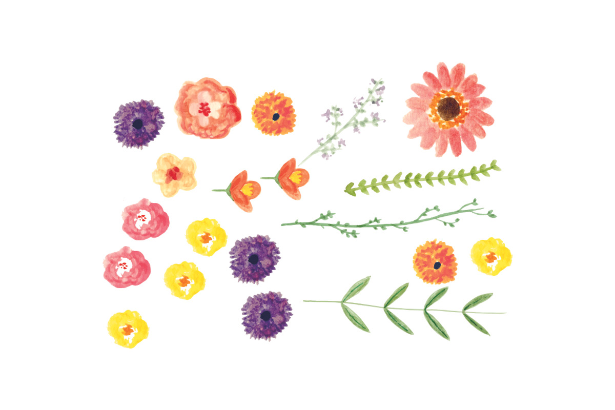 Watercolour Flowers & Wreath, an Illustration by rebeccamcmillan (Photo 2 of 2)