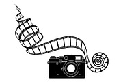 Vintage Camera Film Silhouette, an Object Illustration by yasushie (Thumbnail 7 of 31)