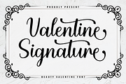 Valentine Siganture, a Script Font by Artkenza (Thumbnail 1 of 6)