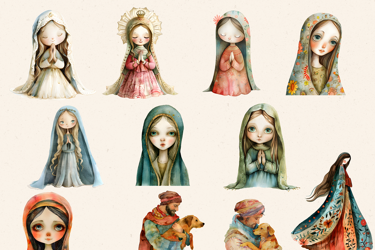 BIBLICAL CHARACTERS CLIPART BUNDLE, a Person Illustration by Daring Digies (Photo 5 of 9)