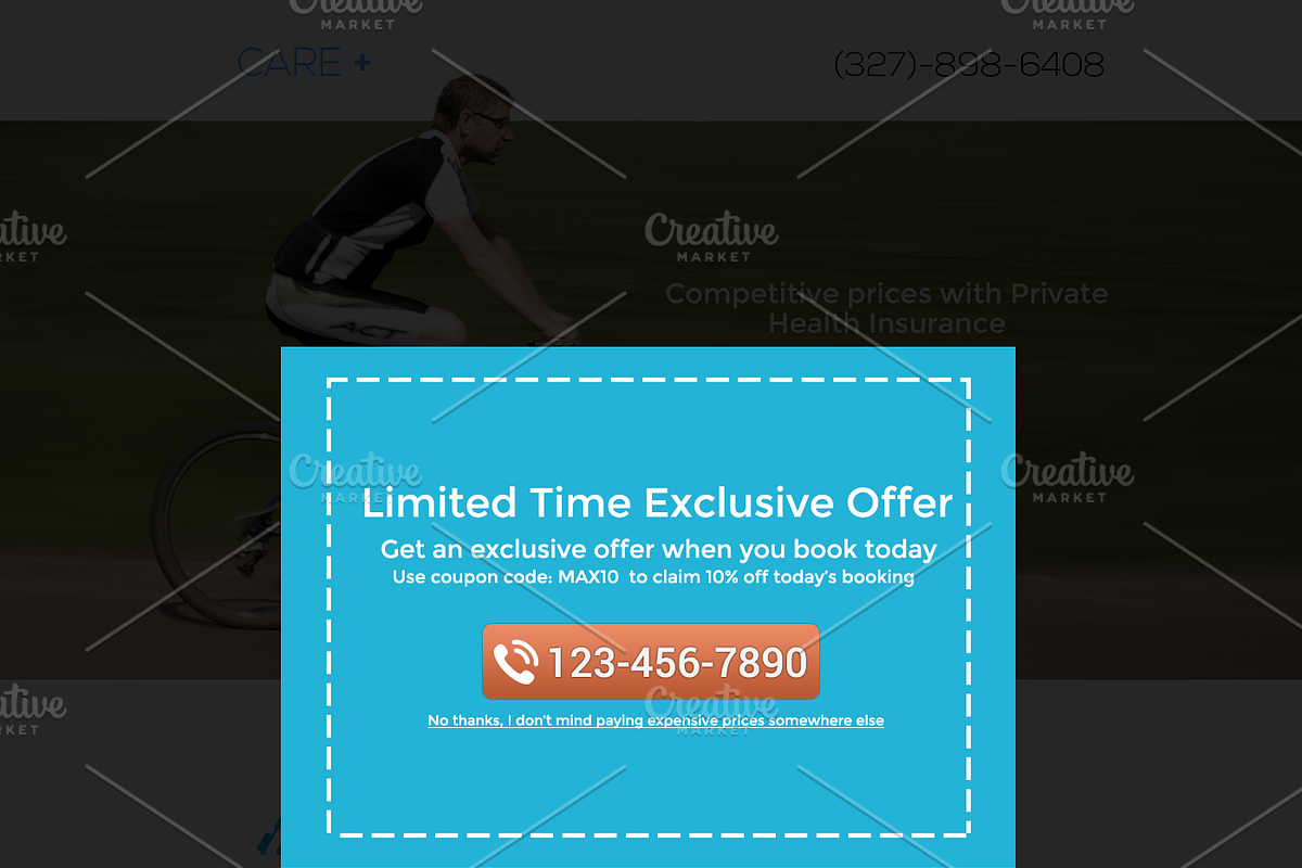 Health Insurance Landing Page, a Landing Page Template by Apexure Designs (Photo 2 of 2)