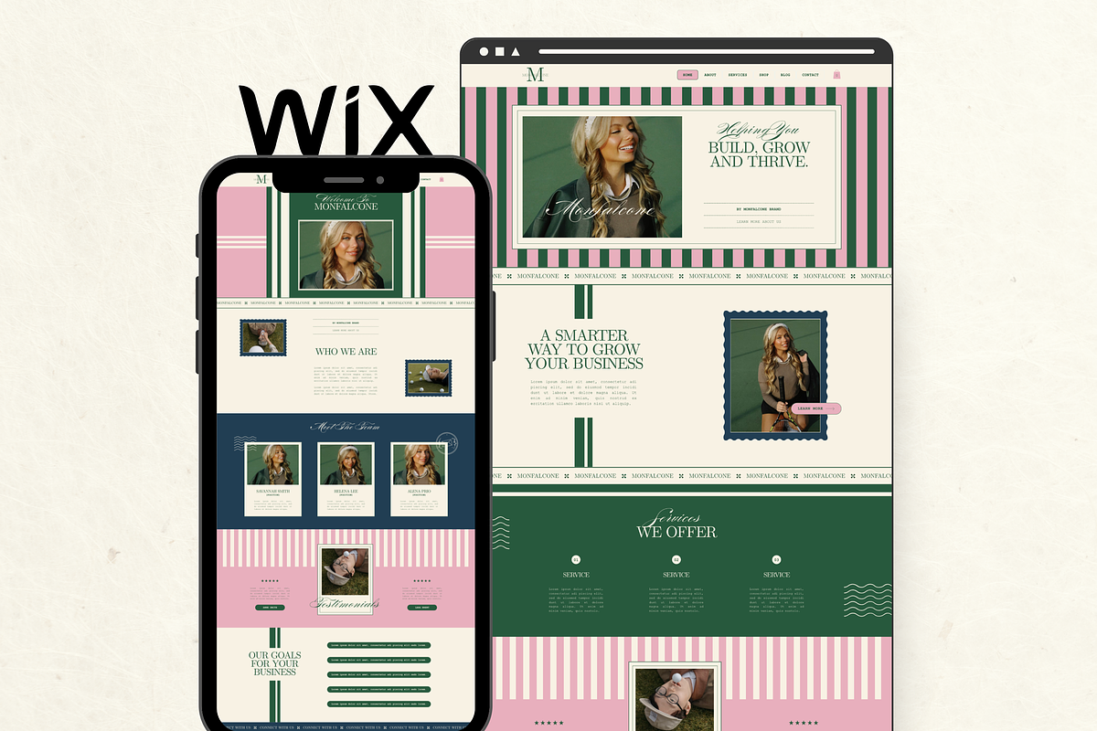 Wix Website Template Small Business, a Wix Template by Branding Babe Co. (Photo 1 of 10)