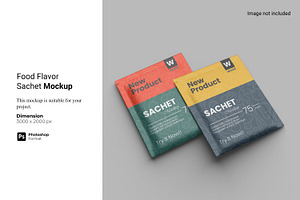 Food Flavor Sachet Mockup