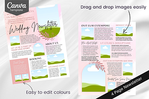 Wedding Canva Newsletter Template