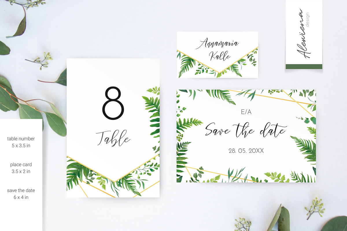 Luxury Green - wedding stationery, an Invitation Template by Alewiena (Photo 3 of 12)