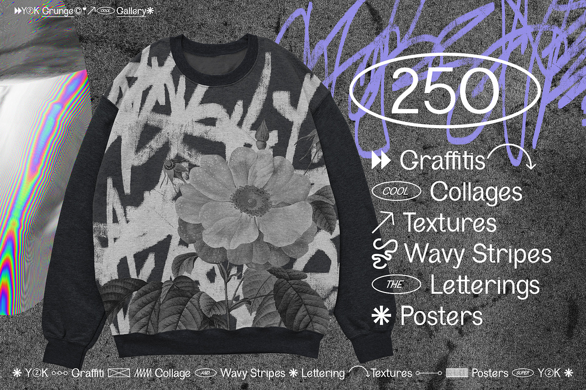 Y2K Collage & Graffiti Elements Pack, an Object Graphic by Oksana Trygub (Photo 7 of 30)