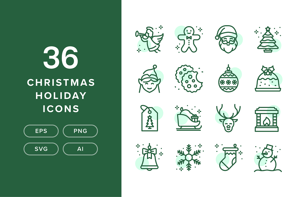 36 Christmas Holiday Icons, an Icon by Furnace (Photo 1 of 5)