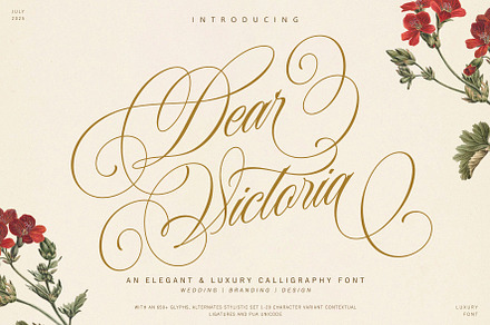 Dear Victoria, a Script Font by JamalCreativeStudio